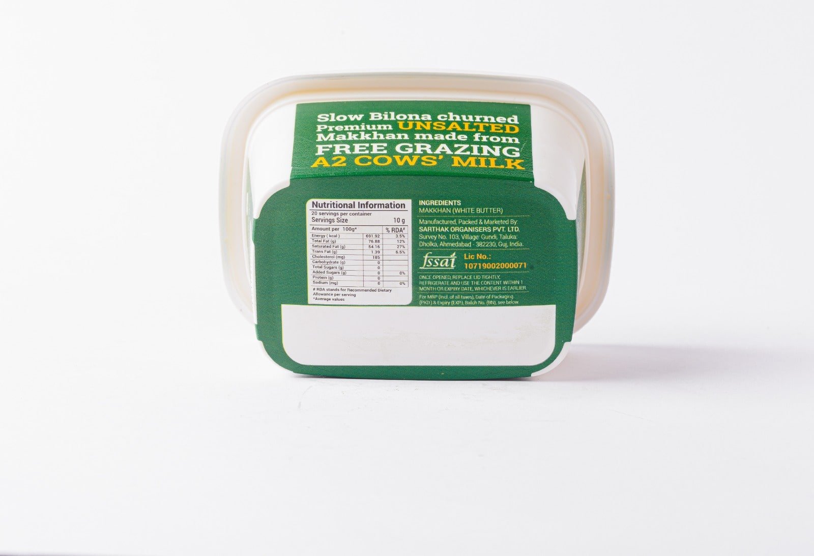 A2 Desi Cow Makkhan (Unsalted Butter)