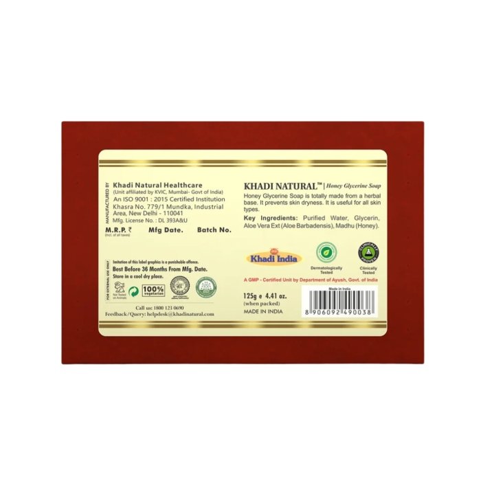 Khadi Naturals Honey Glycerine Soap