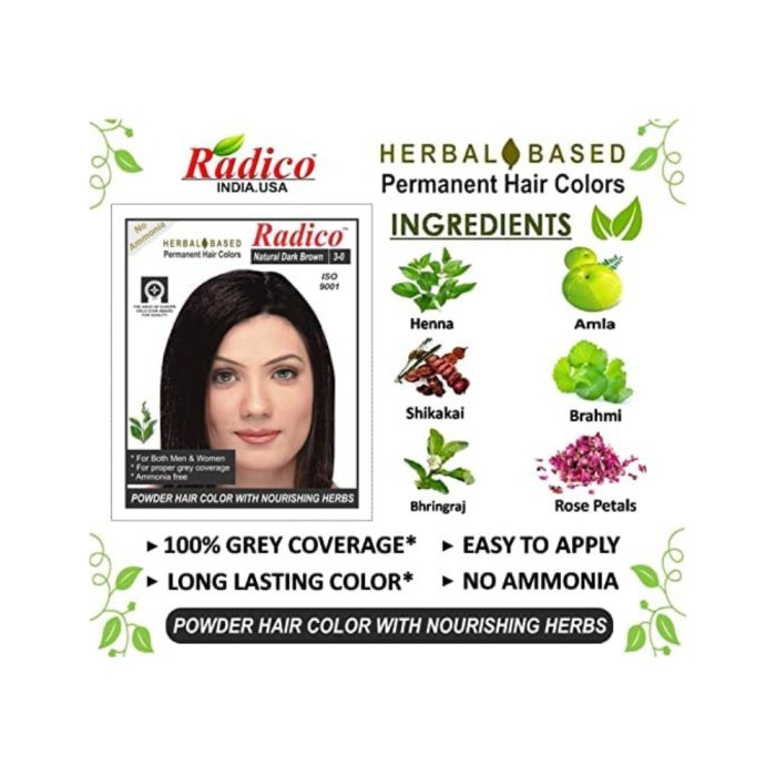 Radico Organic Natural Dark Brown Color