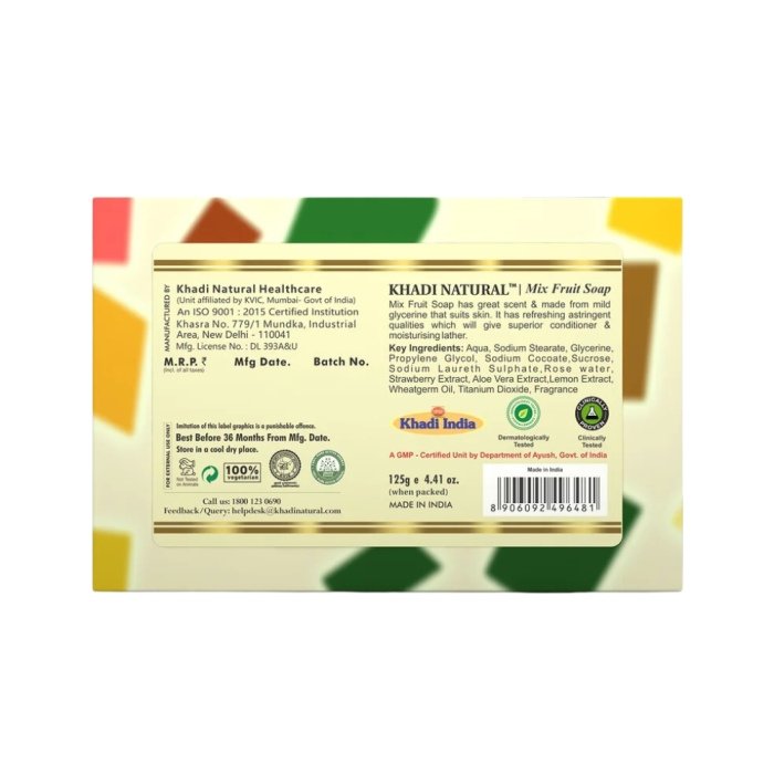 Khadi Naturals Mix Fruit Soap