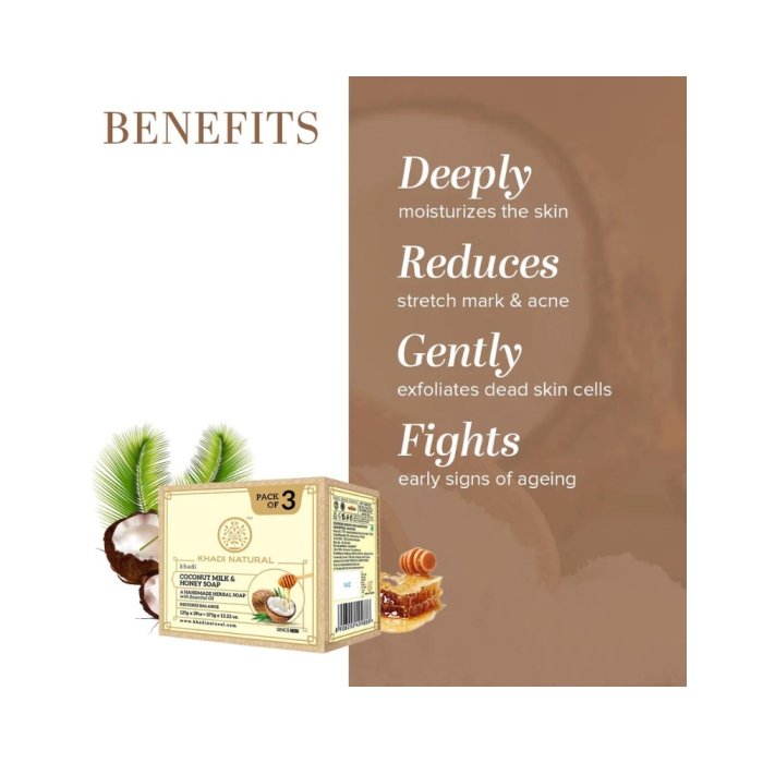 Khadi Naturals Coconut Milk & Honey Soap