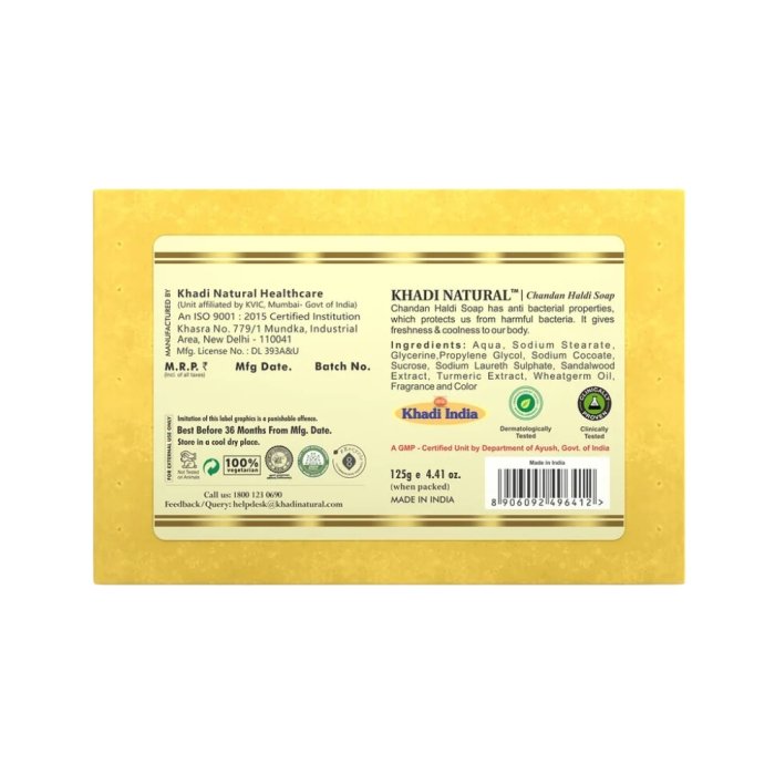 Khadi Naturals Chandan Haldi Soap