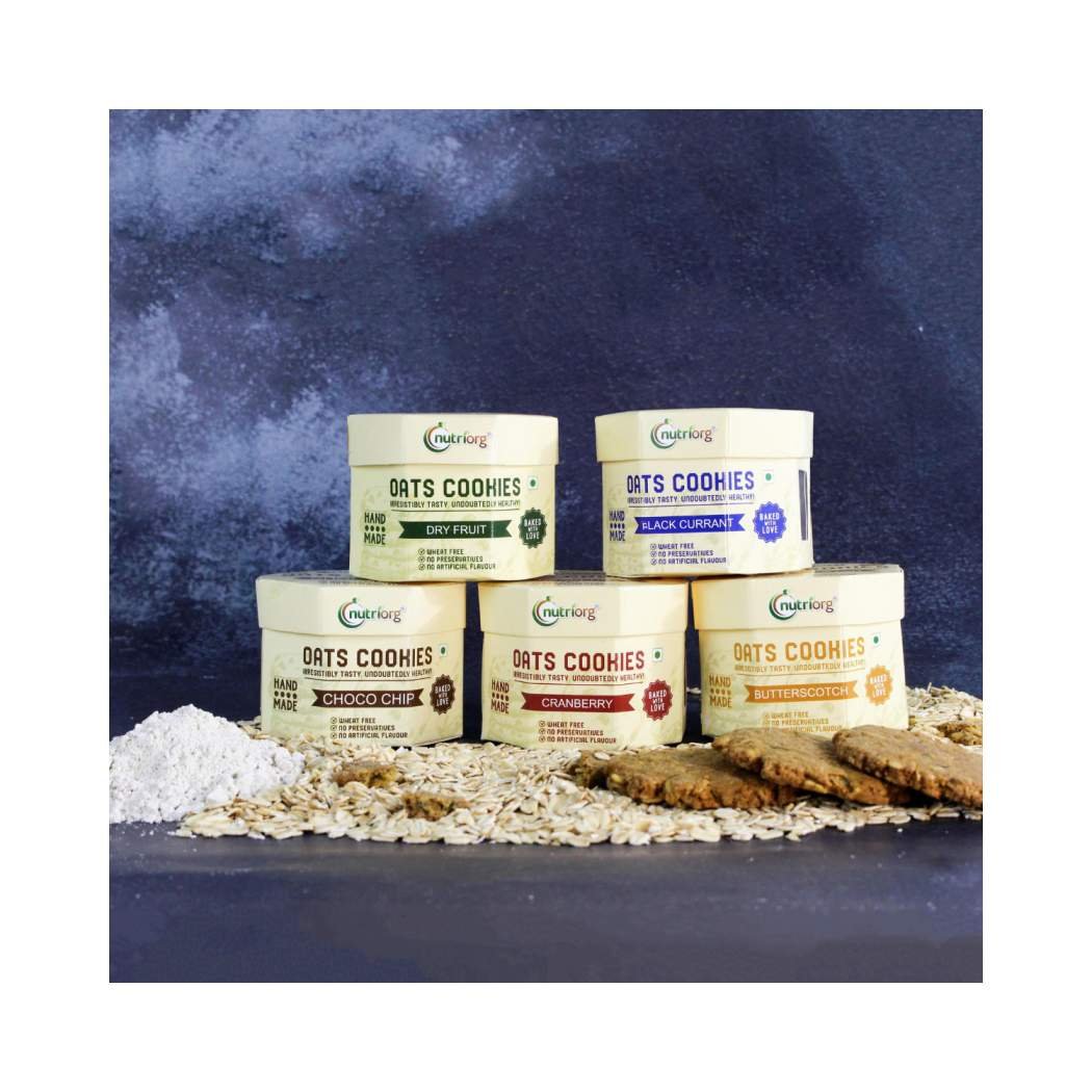 Nutriorg Oats Cookies Cranberry (Pack of 2x110g)