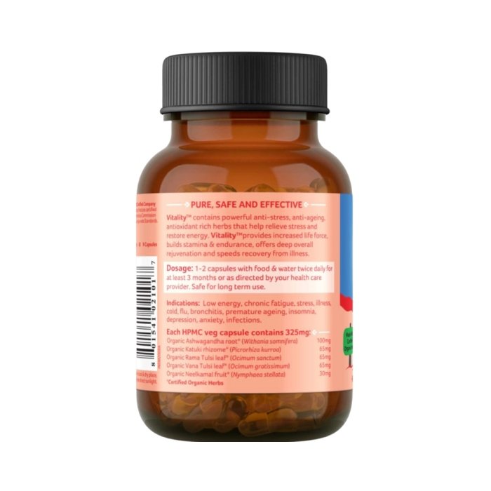 Organic India Vitality - Boosts Energy & Stamina Capsule