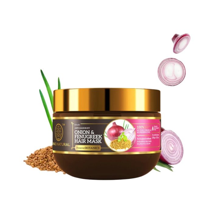 Khadi Naturals Onion & Fenugreek Hair Mask (SLS & Paraben Free)
