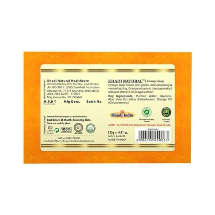Khadi Naturals Orange Soap