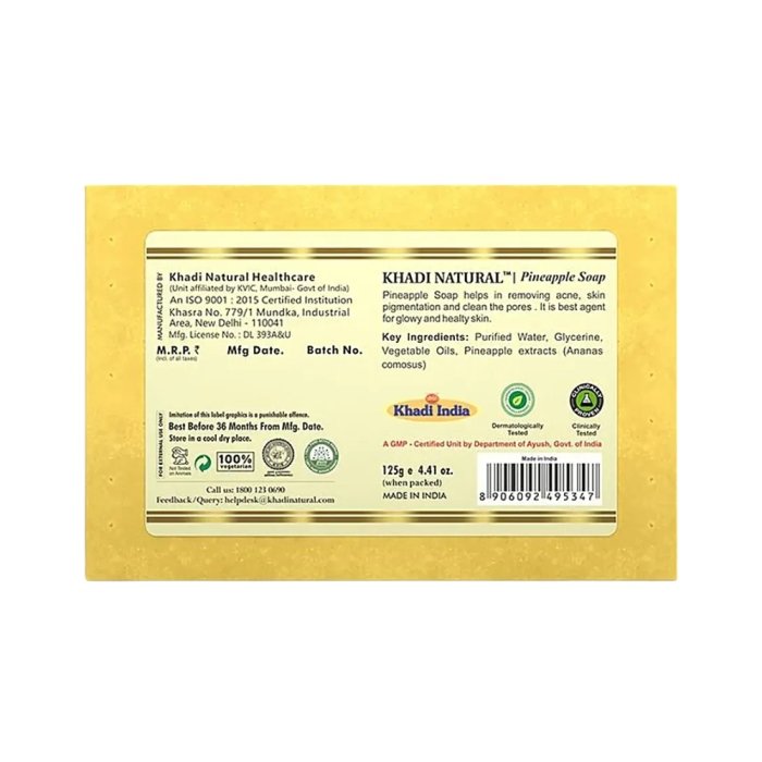 Khadi Naturals Pineapple Soap