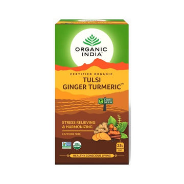 Organic India Tulsi Ginger Turmeric - Caffeine Free
