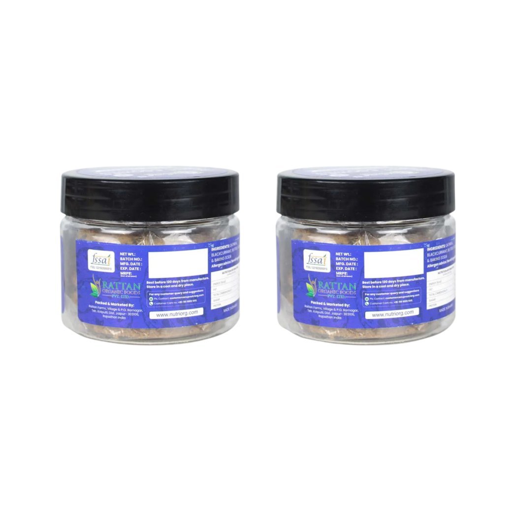 Nutriorg Oats Cookies Black Current (Pack of 2 x 110g)