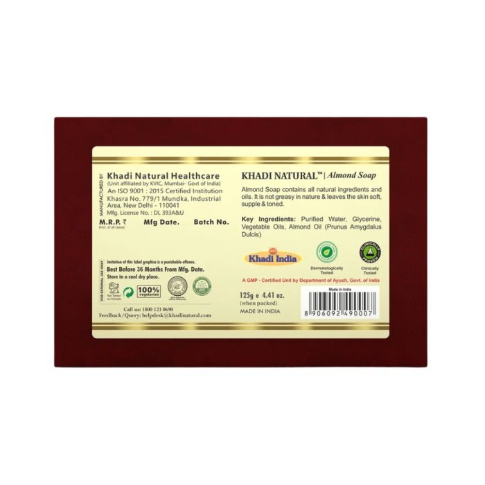 Khadi Naturals Almond Soap