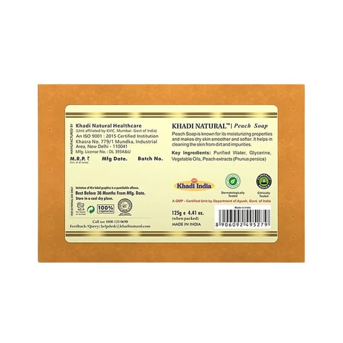 Khadi Naturals Peach Soap