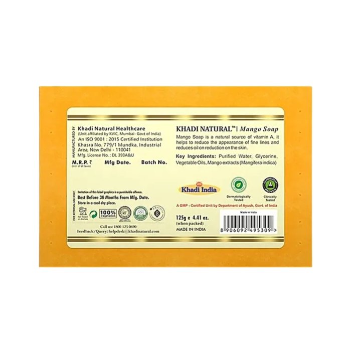 Khadi Naturals Mango Soap