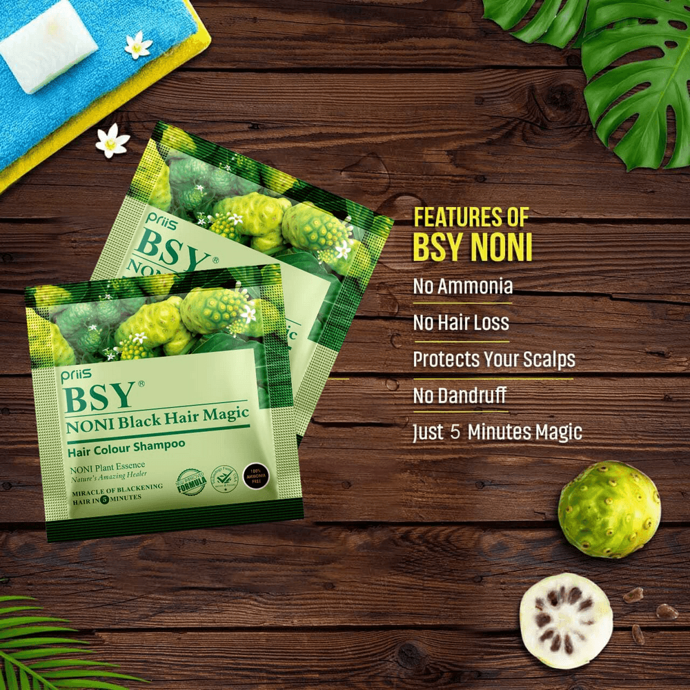 PRIIS Trading Company BSY Noni Black Hair Color Shampoo