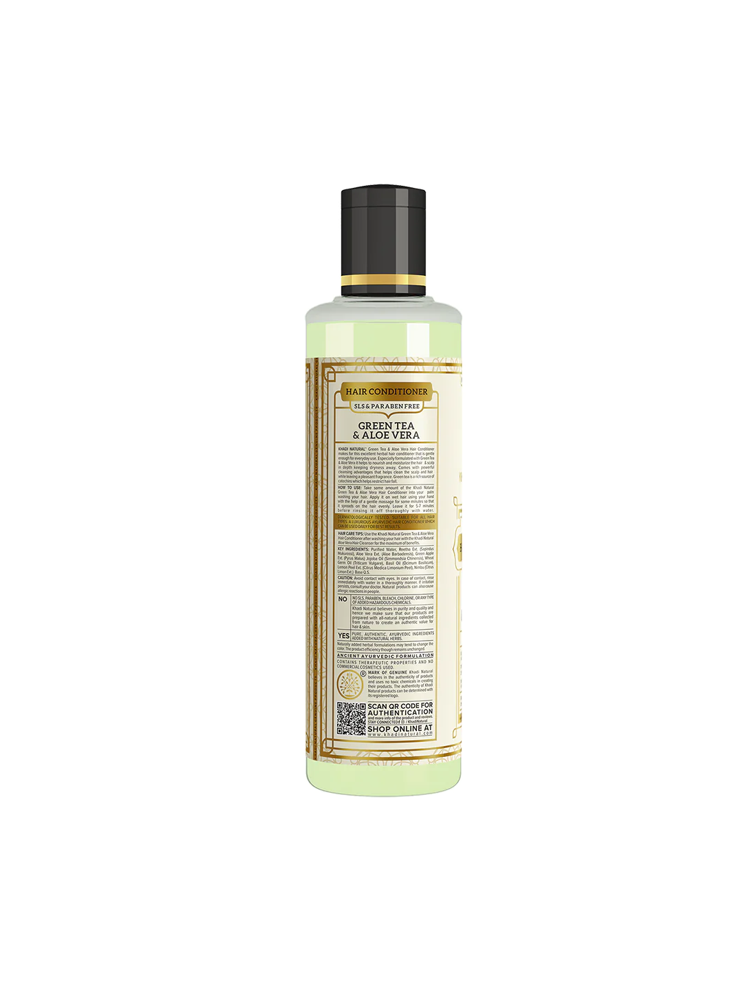 Khadi Naturals Greentea & Alovera Hair Conditioner (SLS & Paraben Free)