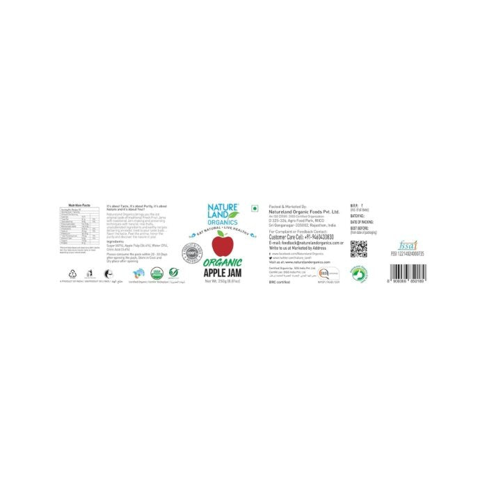 Natureland Organics Apple Jam