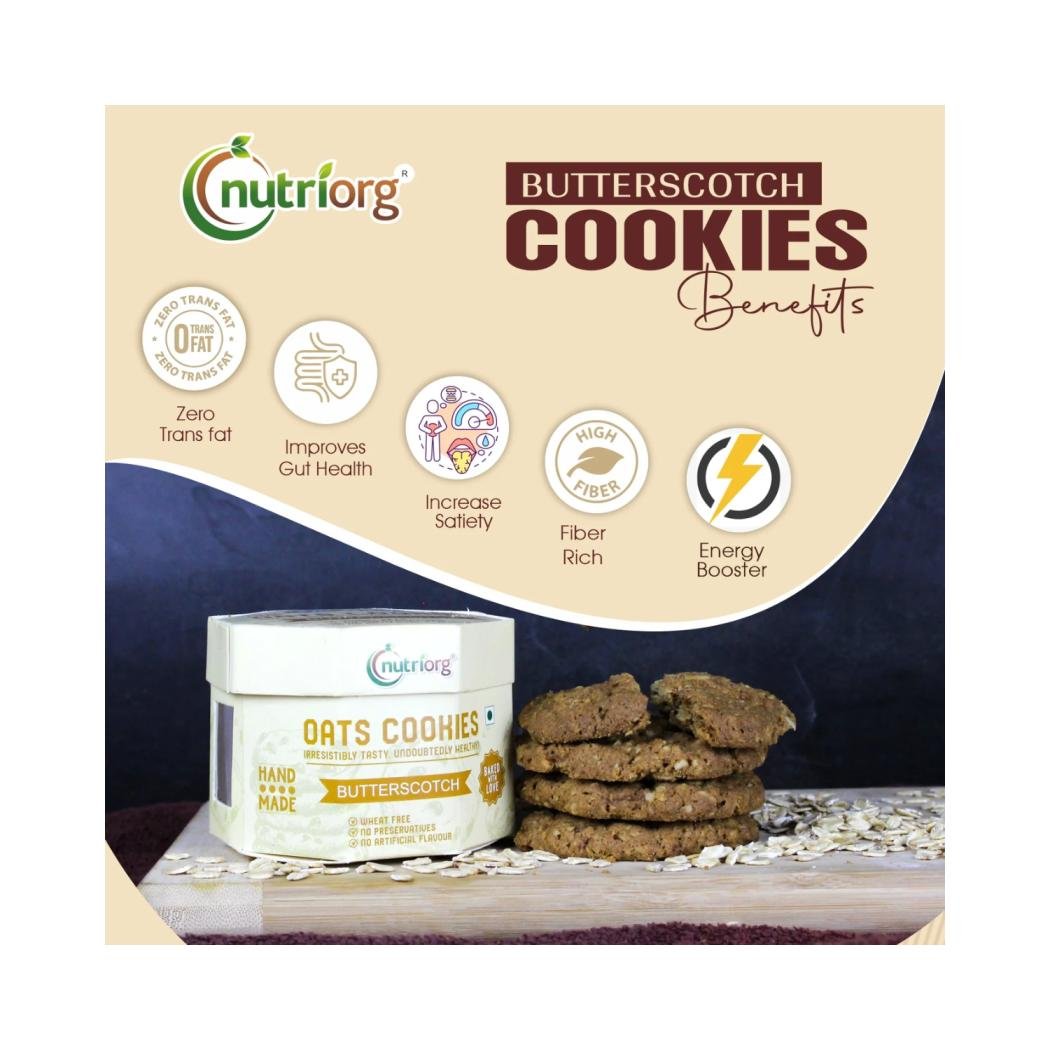 Nutriorg Oats Cookies Butter Scotch (Pack of 2x110g)