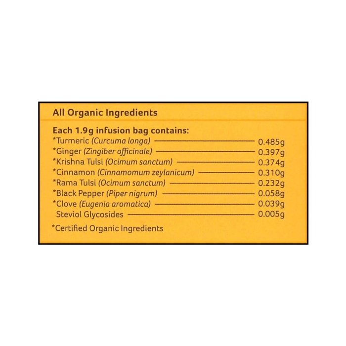 Organic India Tulsi Ginger Turmeric - Caffeine Free