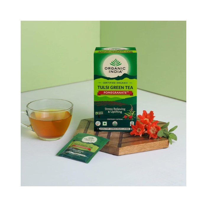 Organic India Tulsi Pomegranate Green Tea