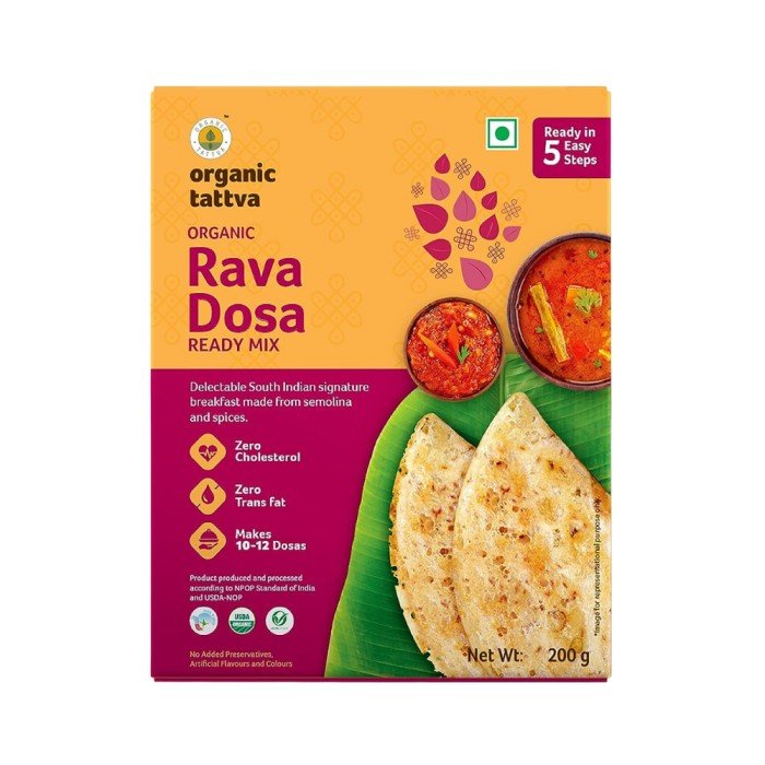 Organic Tattva Rava Dosa Ready Mix