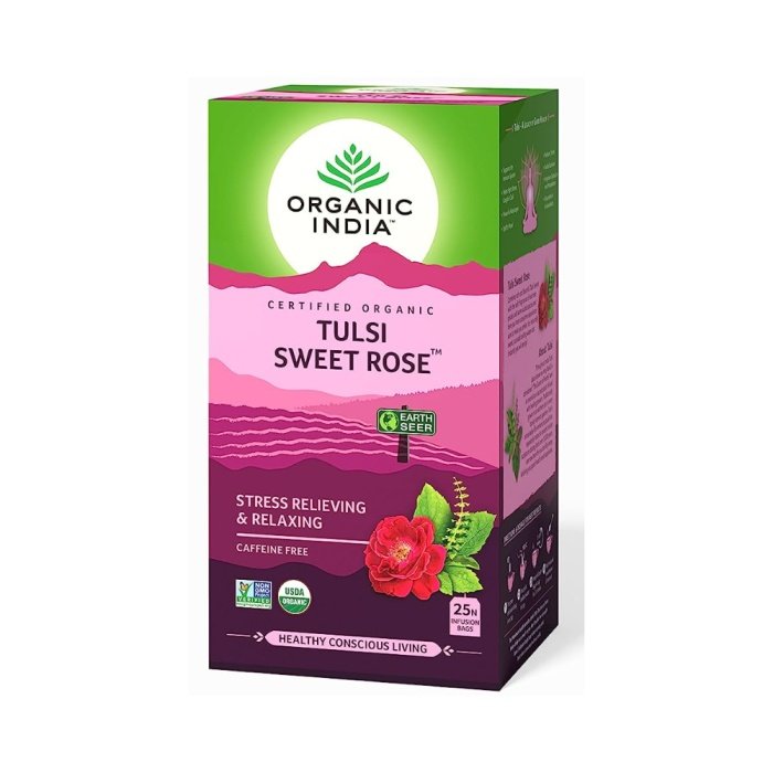 Organic India Tulsi Sweet Rose - Caffeine Free