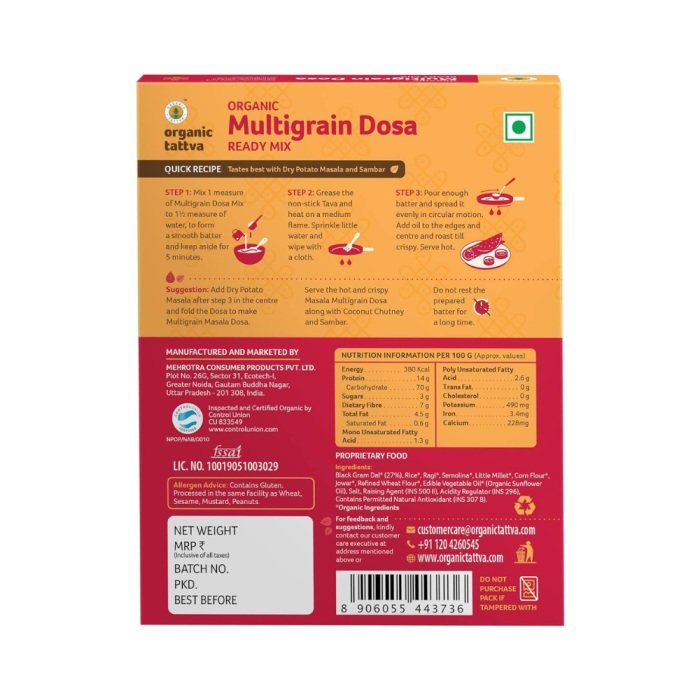 Organic Tattva Multigrain Dosa Ready Mix