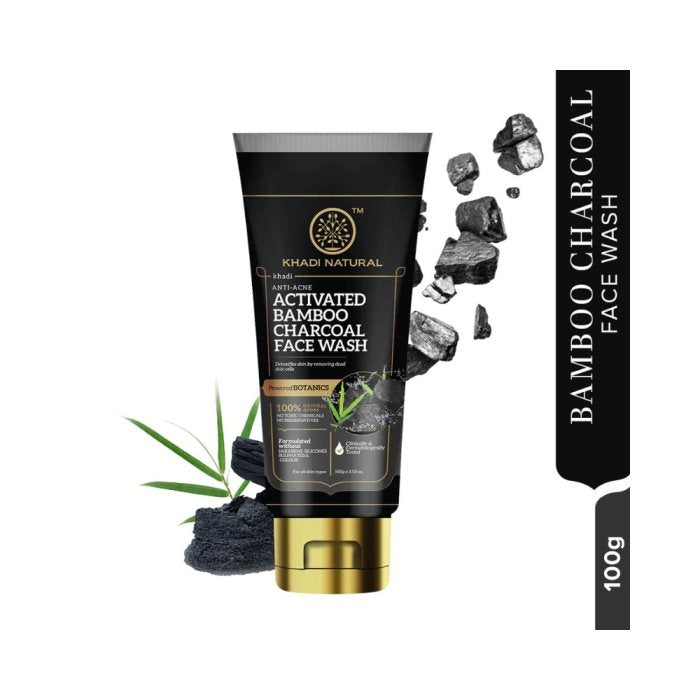 Khadi Naturals Activated Bamboo Charcoal Facewash