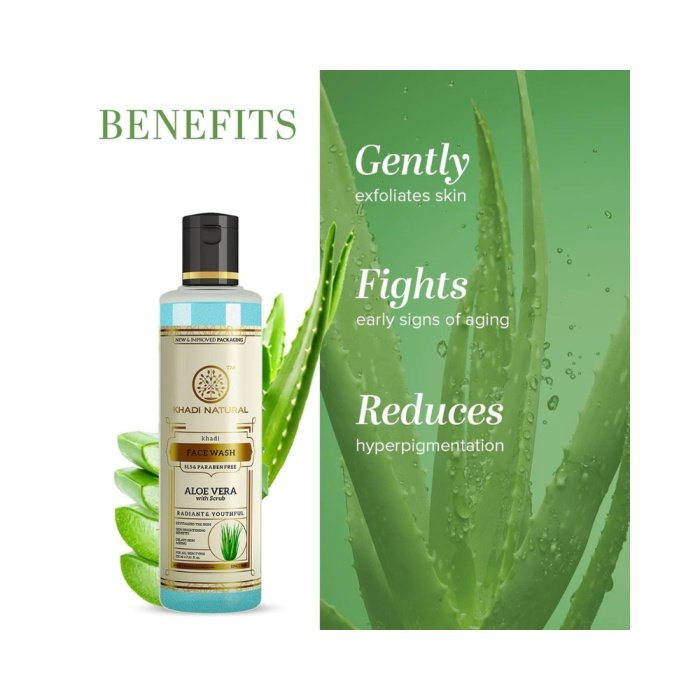 Khadi Naturals Aloevera Scrub Facewash (SLS & Paraben Free)