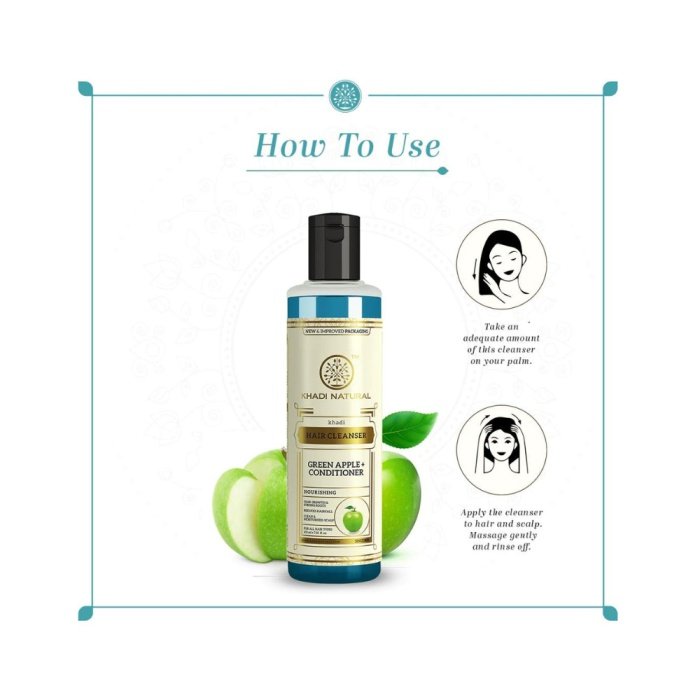 Khadi Naturals Green Apple Hair Cleanser & Conditioner