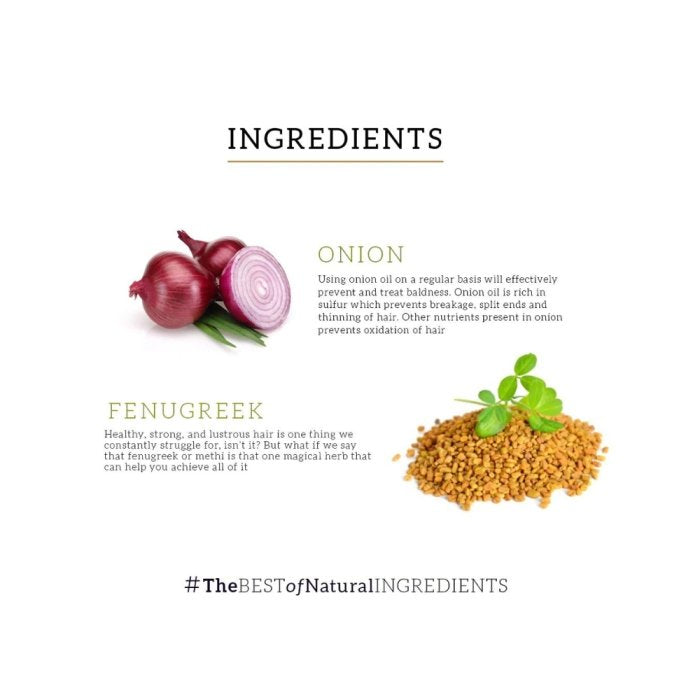 Khadi Naturals Onion & Fenugreek Hair Mask (SLS & Paraben Free)