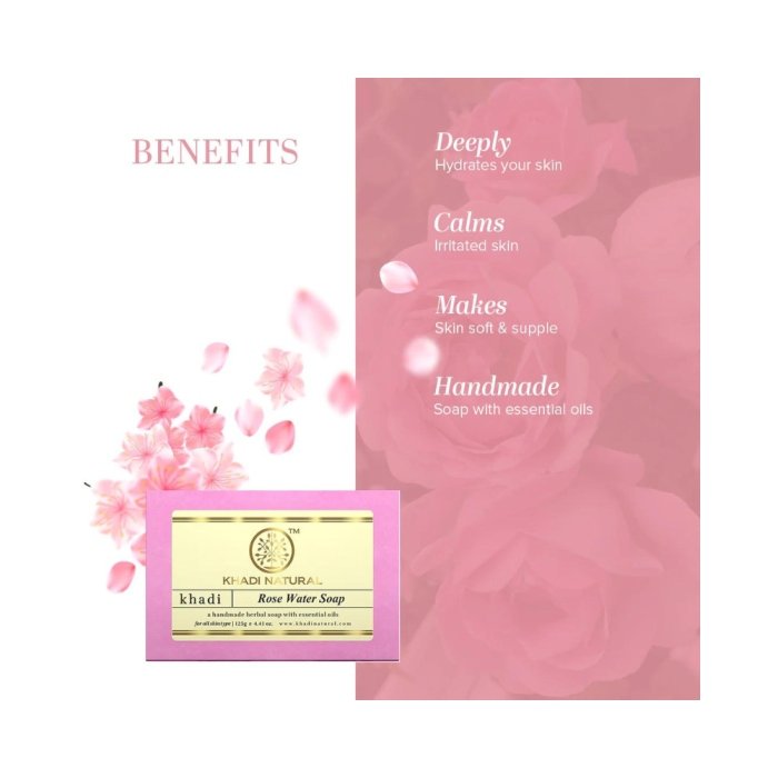 Khadi Naturals Rose Water Soap