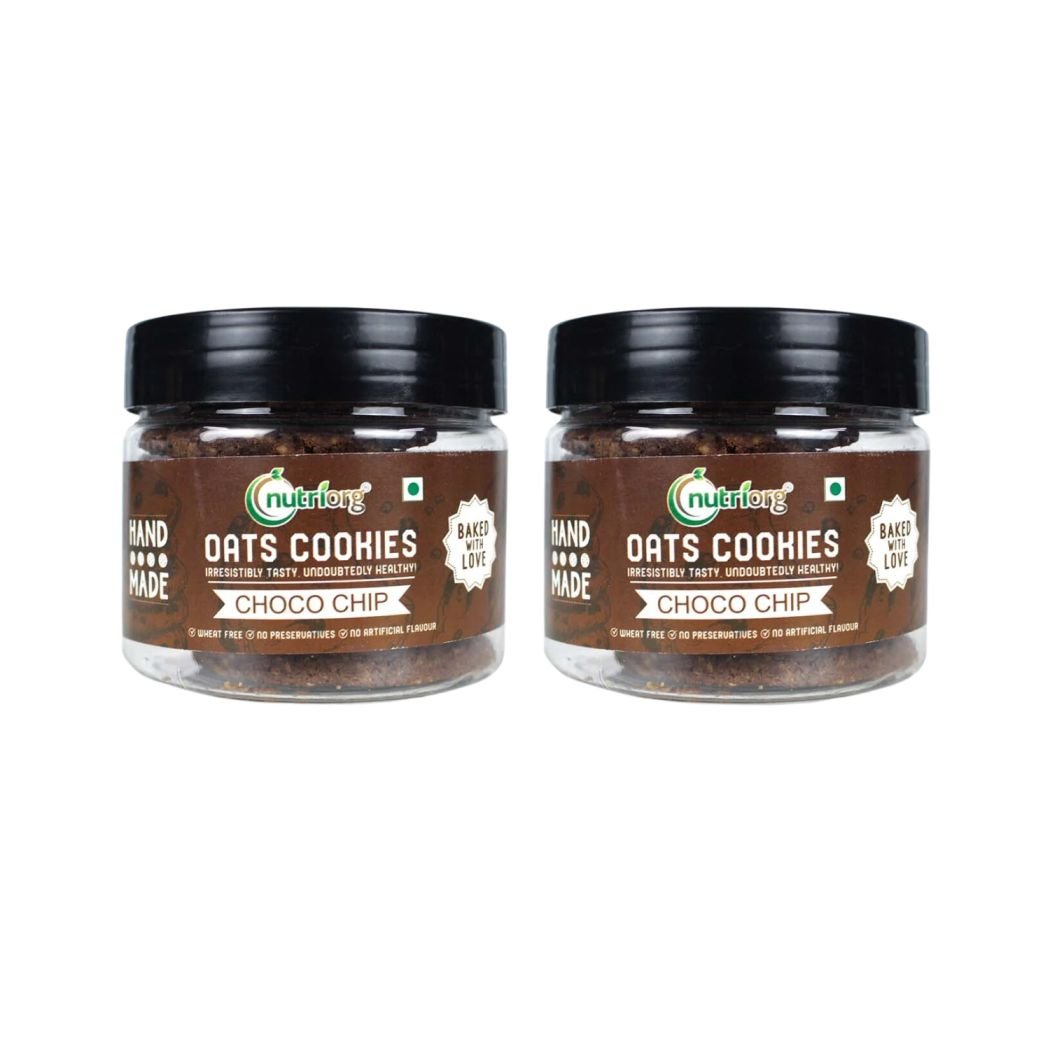 Nutriorg Oats Cookies Choco Chip (Pack of 2x110g)