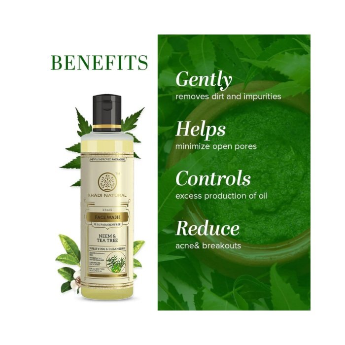 Khadi Naturals Neem & Teatree Facewash (SLS & Paraben Free)