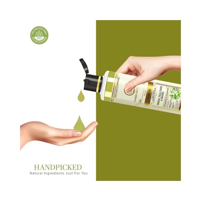 Khadi Naturals Neem Teatree & Basil Hair Oil (Paraben Free)