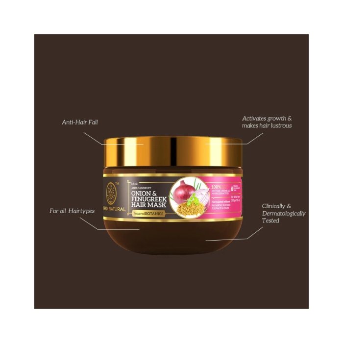 Khadi Naturals Onion & Fenugreek Hair Mask (SLS & Paraben Free)
