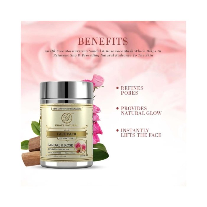 Khadi Naturals Sandal & Rose Facepack