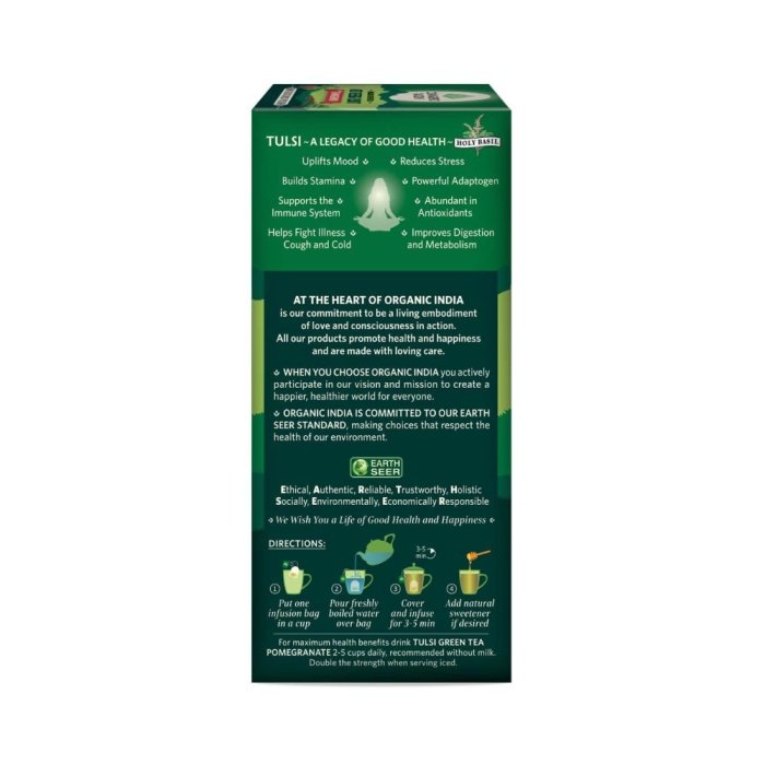 Organic India Tulsi Pomegranate Green Tea