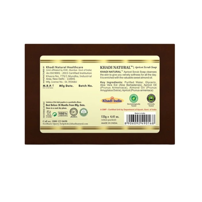 Khadi Naturals Apricot Scrub Soap