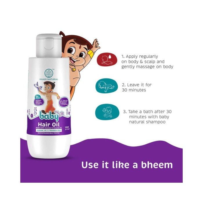 Khadi Naturals Baby Hair Oil With Coconut & Sesame
