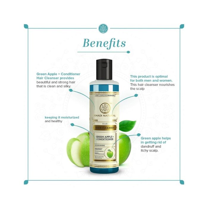 Khadi Naturals Green Apple Hair Cleanser & Conditioner