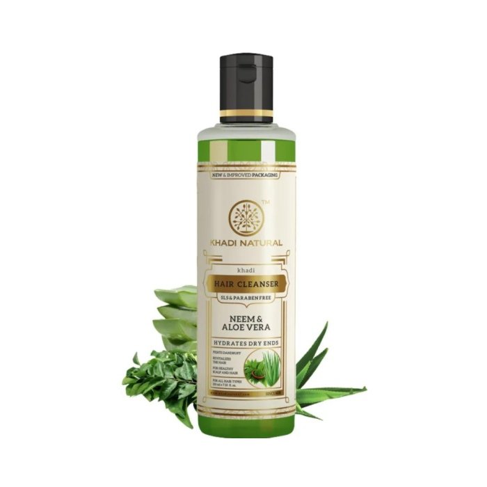 Khadi Naturals Neem & Aloevera Shampoo (SLS & Paraben Free)