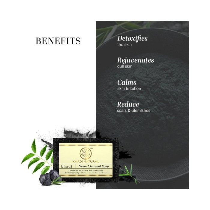 Khadi Naturals Neem Charcoal Soap