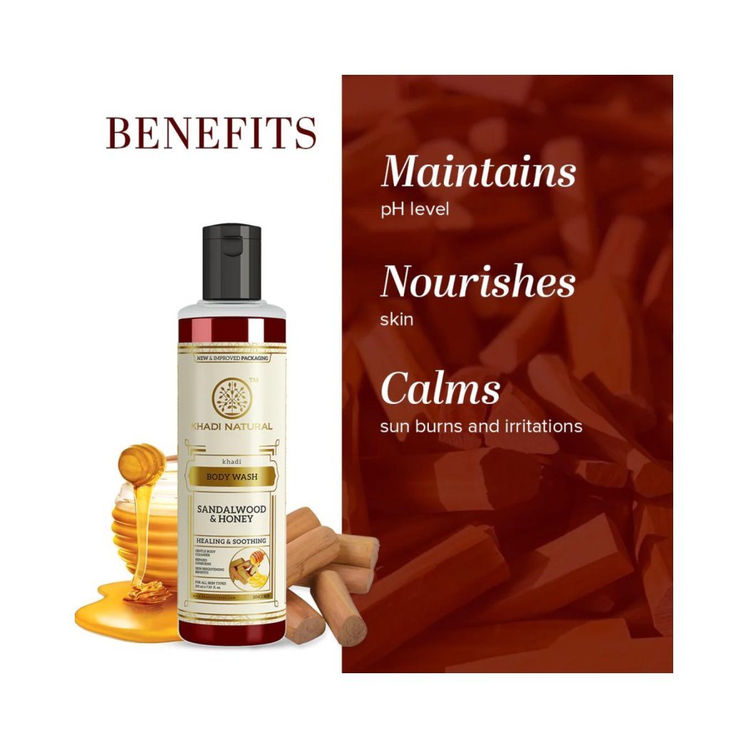 Khadi Naturals Sandalwood & Honey Bodywash