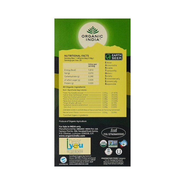 Organic India Tulsi Sweet Lemon Tea