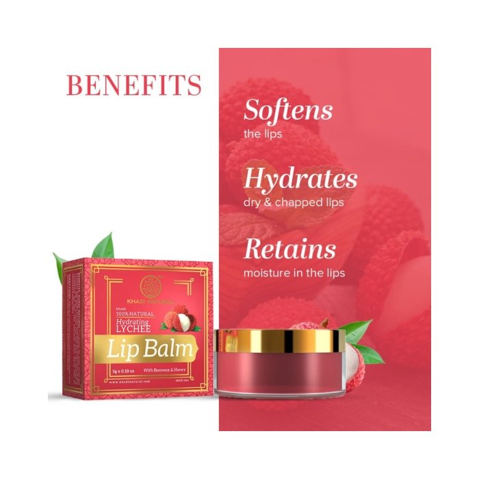Khadi Naturals Lychee Lip Balm