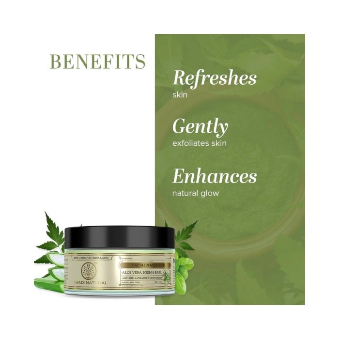 Khadi Naturals Aloe Neem & Basil Facial Massage Gel