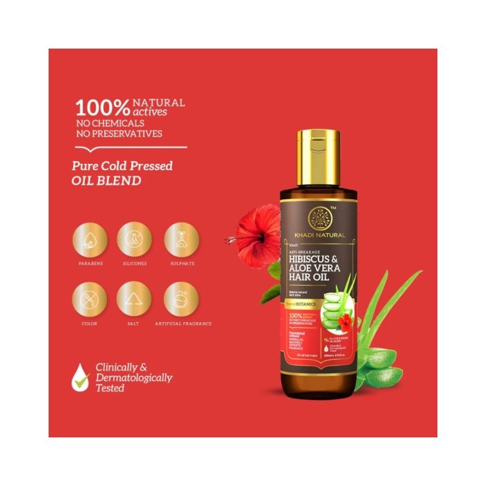 Khadi Naturals Hibiscus & Aloevera Hair Oil