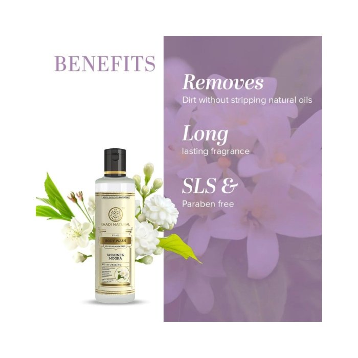 Khadi Naturals Jasmine & Mogra Bodywash (SLS & Paraben Free)