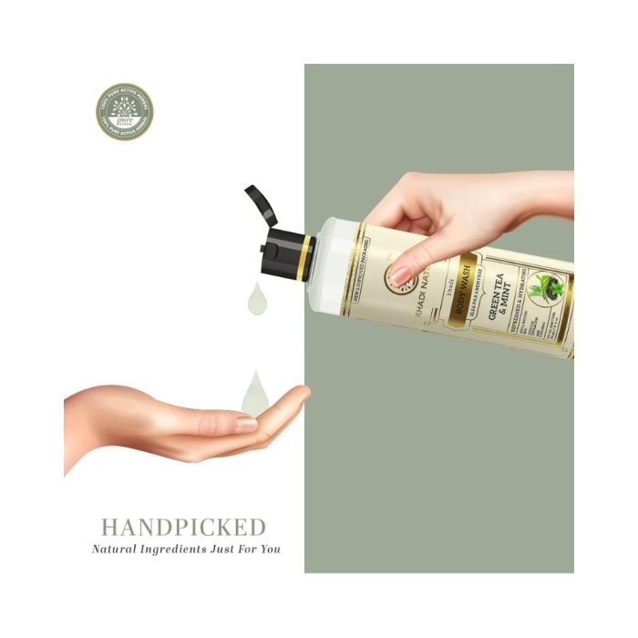 Khadi Naturals Green Tea & Mint Bodywash (SLS & Paraben Free)