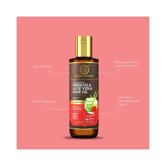 Khadi Naturals Hibiscus & Aloevera Hair Oil