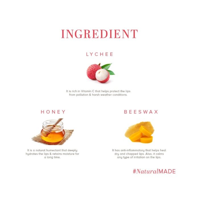 Khadi Naturals Lychee Lip Balm
